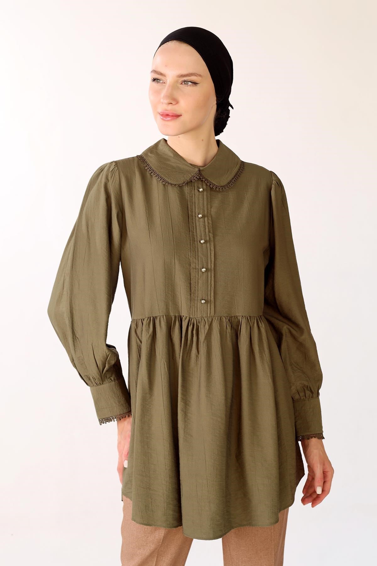 Haki Bebe Yaka Tunik 4069A
