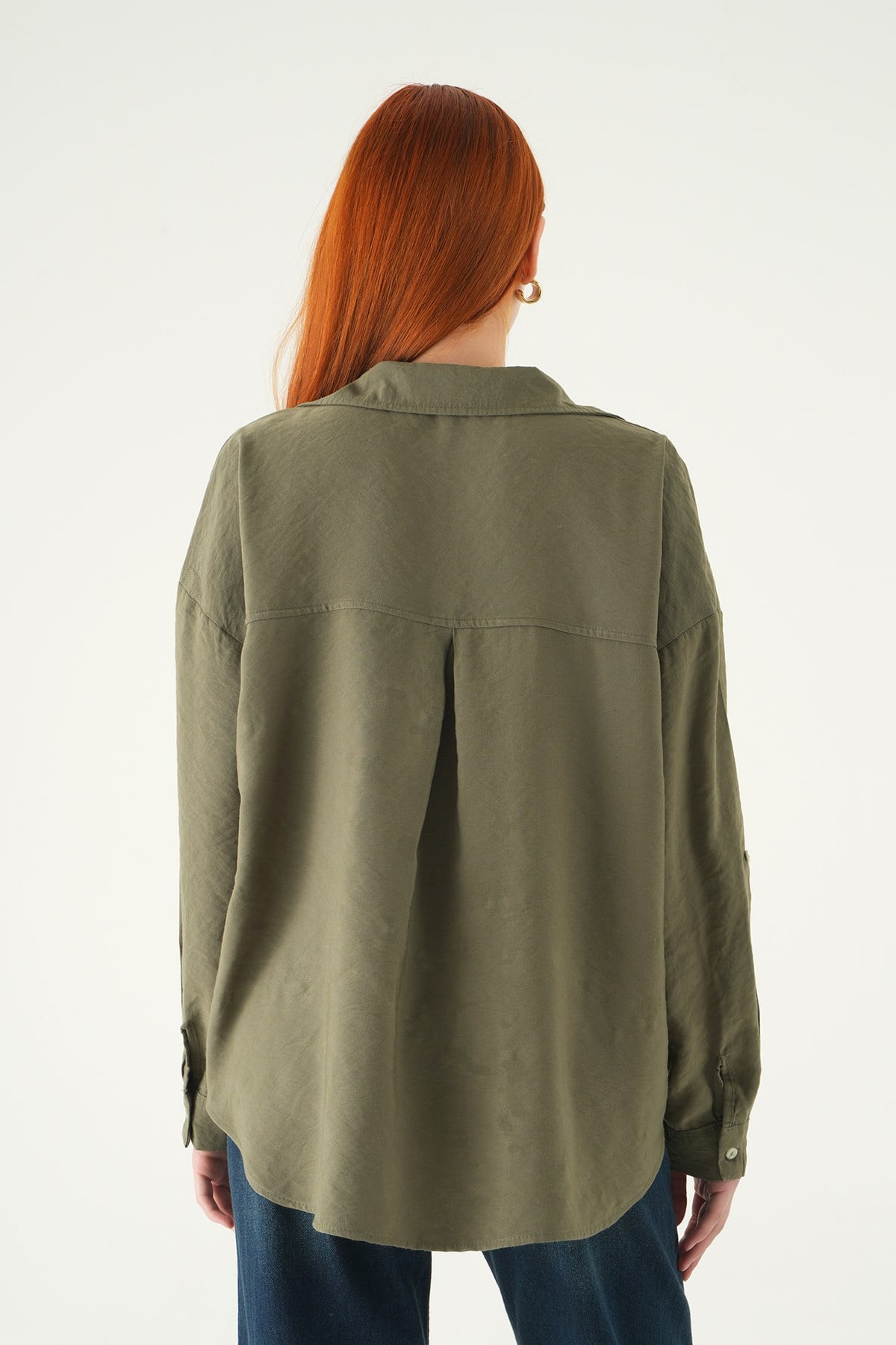 Haki Oversize Gömlek 2893