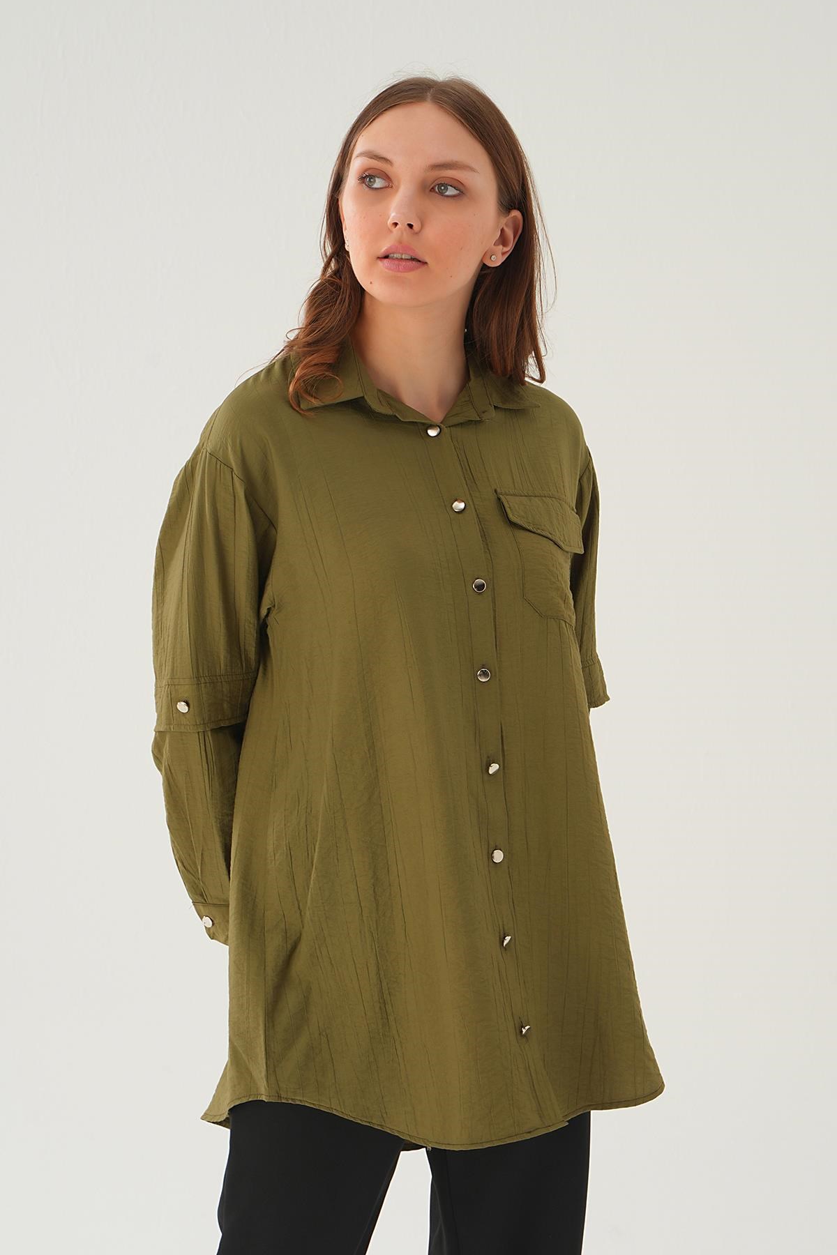 Haki Tek Cep Tunik 4237A