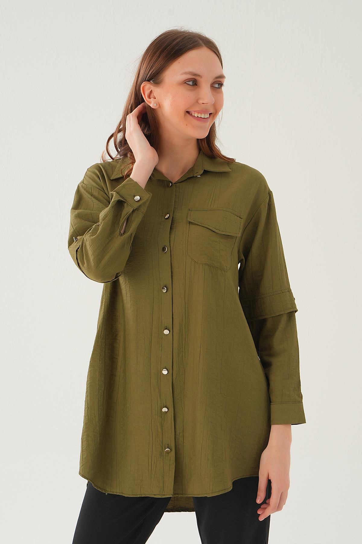 Haki Tek Cep Tunik 4237A