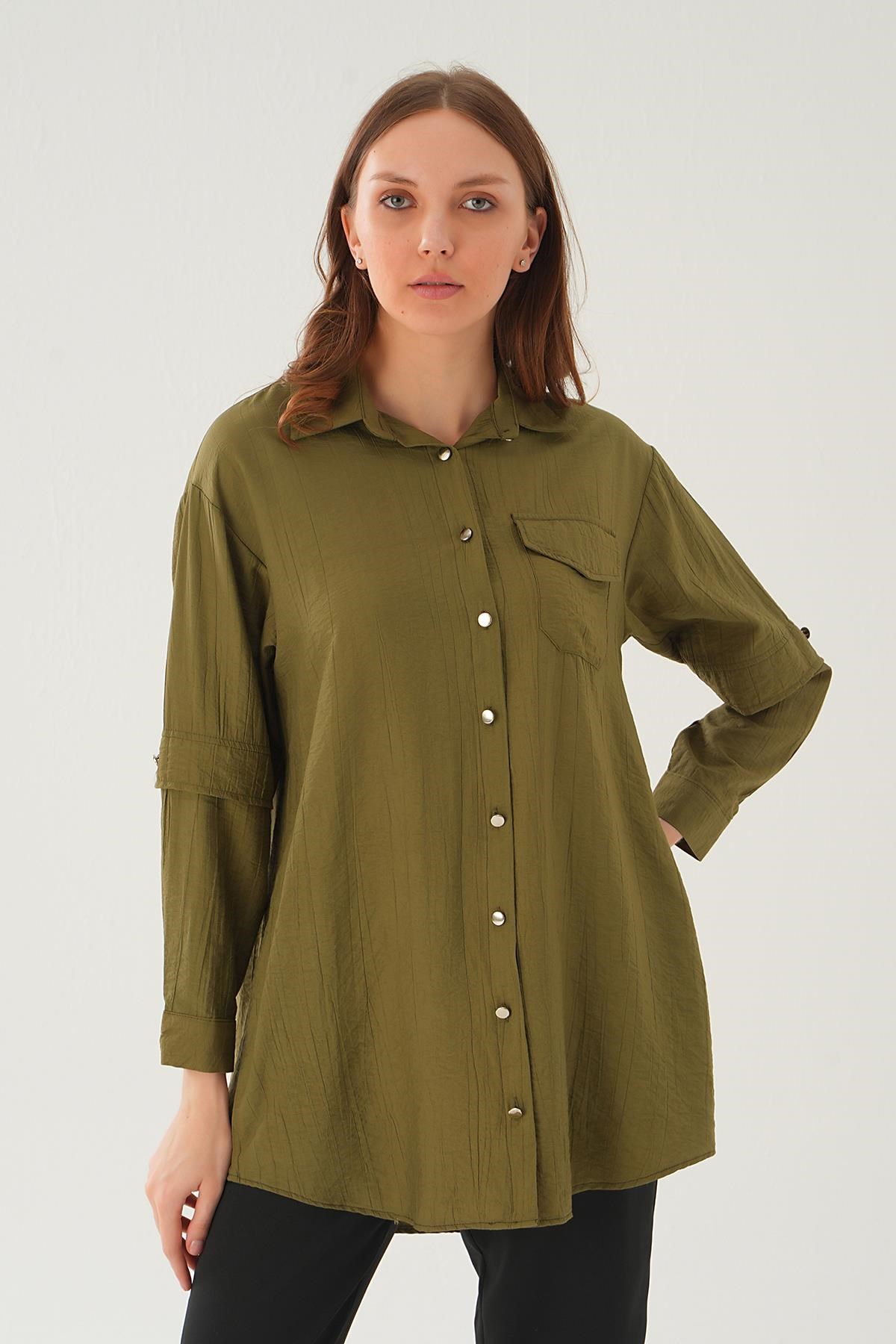 Haki Tek Cep Tunik 4237A