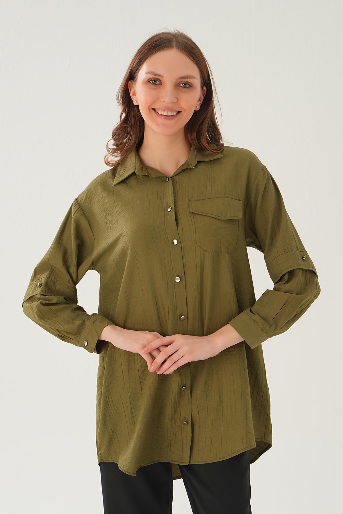 Haki Tek Cep Tunik 4237A