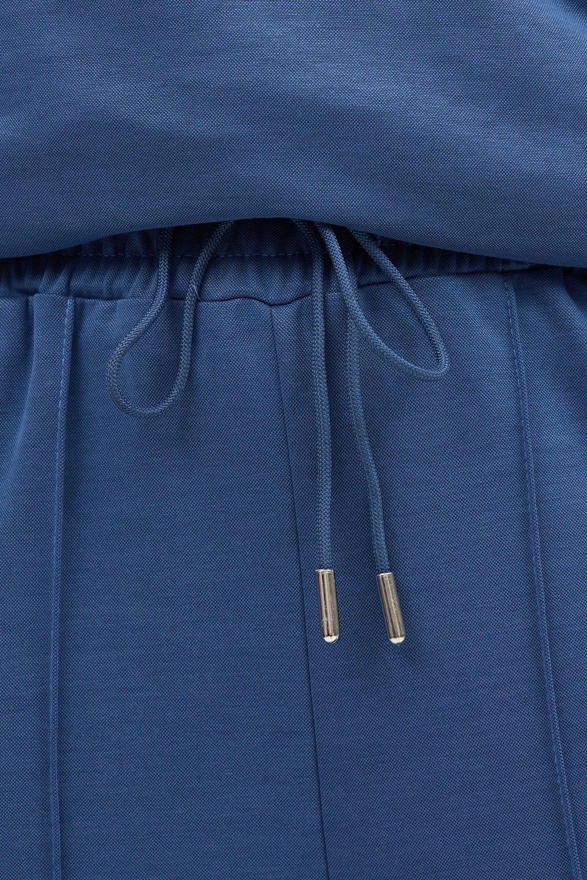İndigo Cepli Kapüşonlu Tunik Pantolon Takımı 8105A