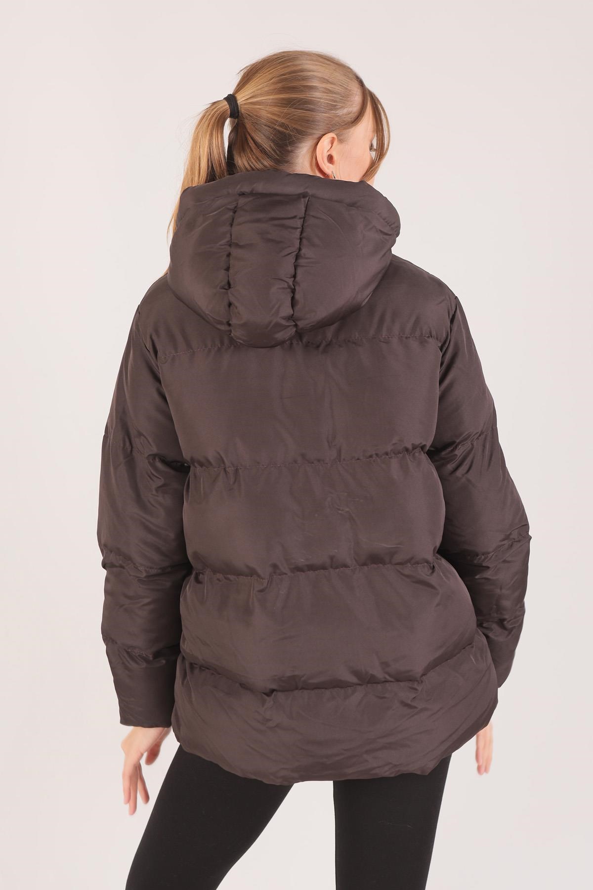 Kahve Oversize Mont 2154