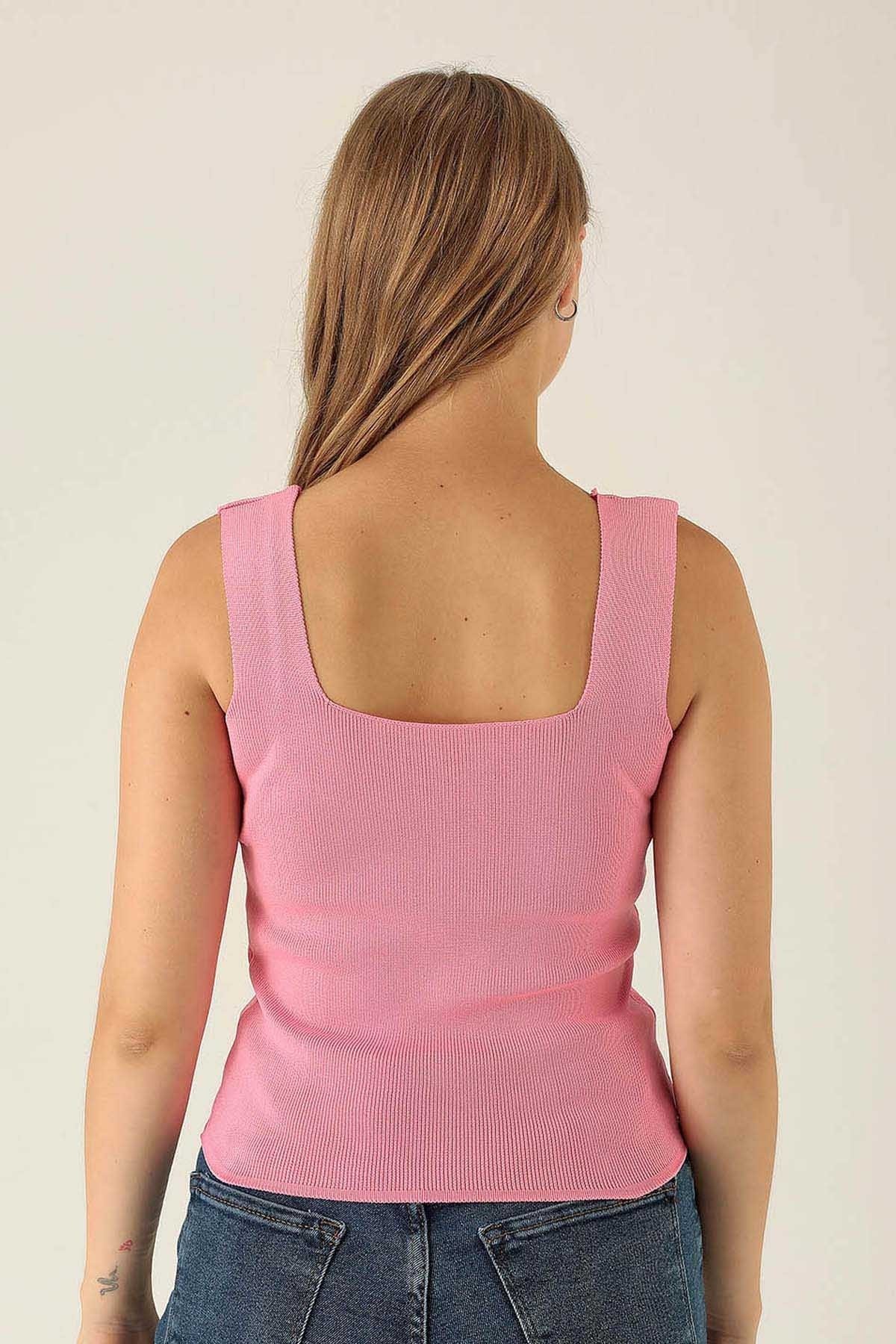 Kalın Askı Bayan Atlet - 4140 Pembe