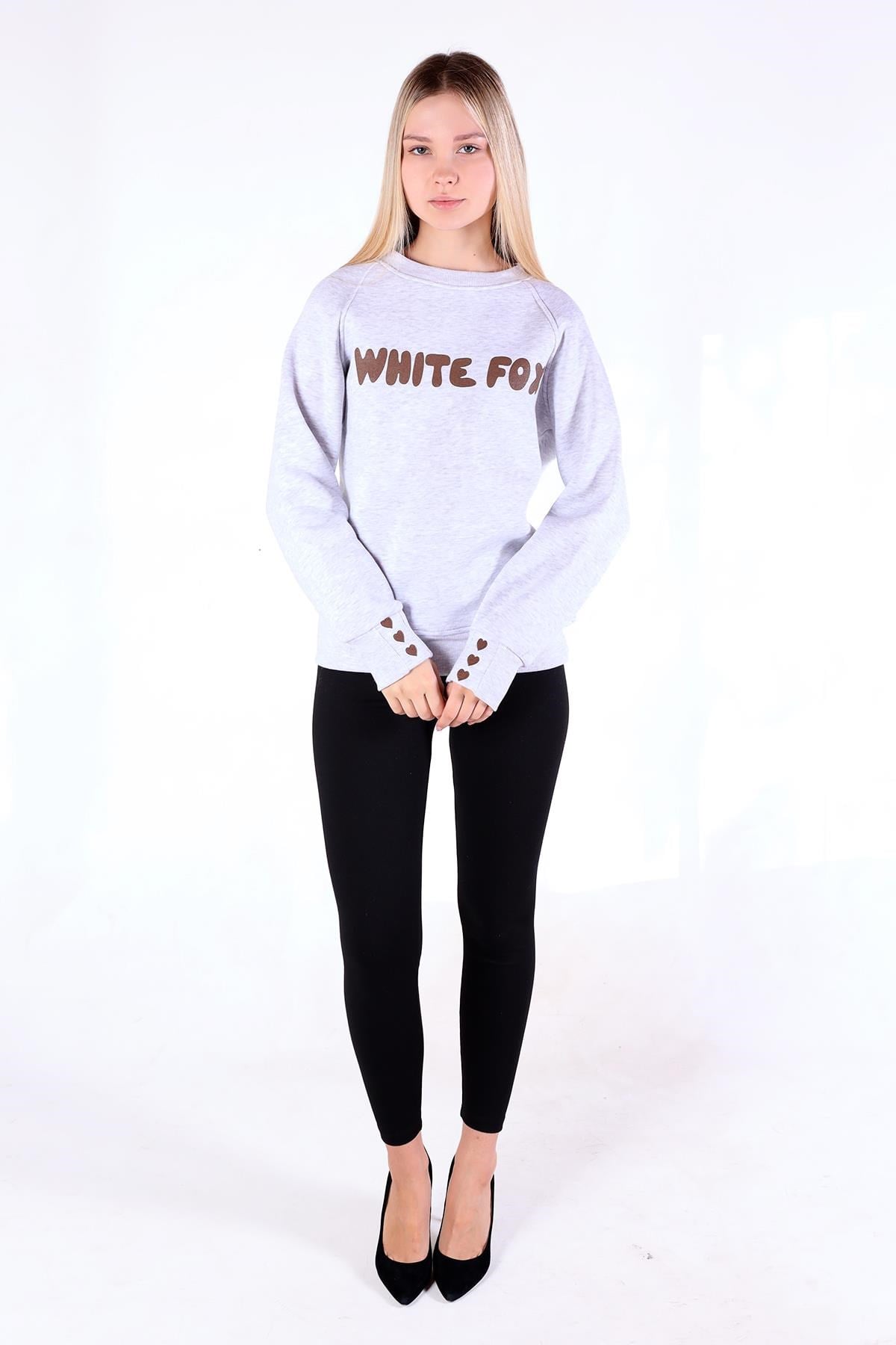 Karmelanj Whıte Fox Baskı Sweat 9149M