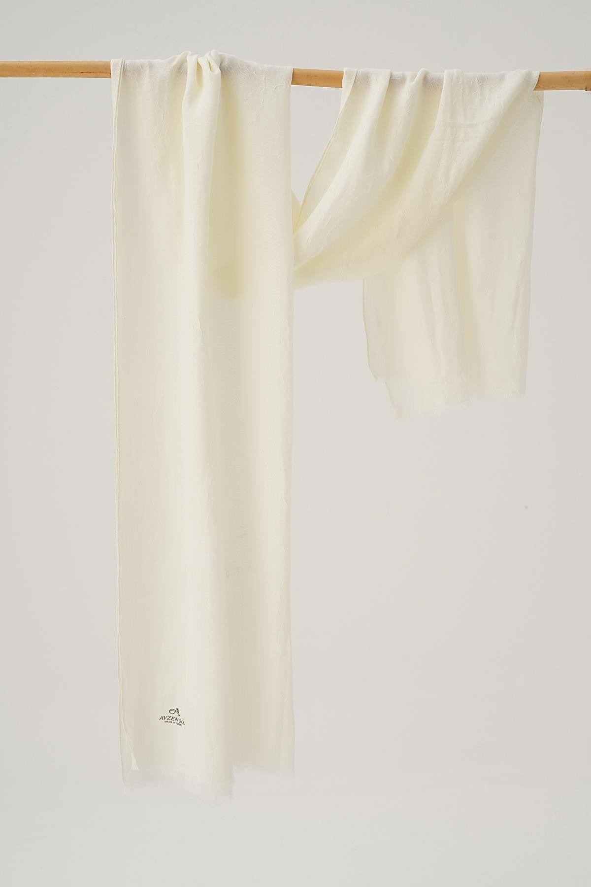Krem Bambu Kraş Şal 5675