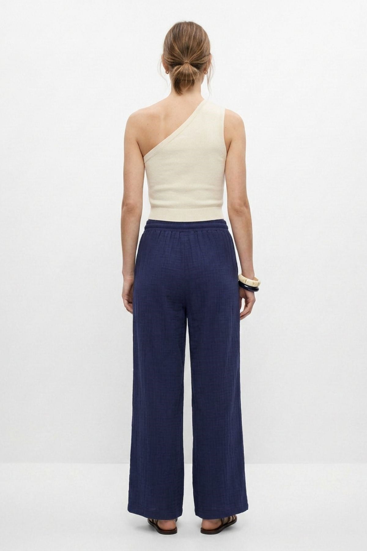 Laci Bel Lastikli Geniş Paça Pantolon 8056A
