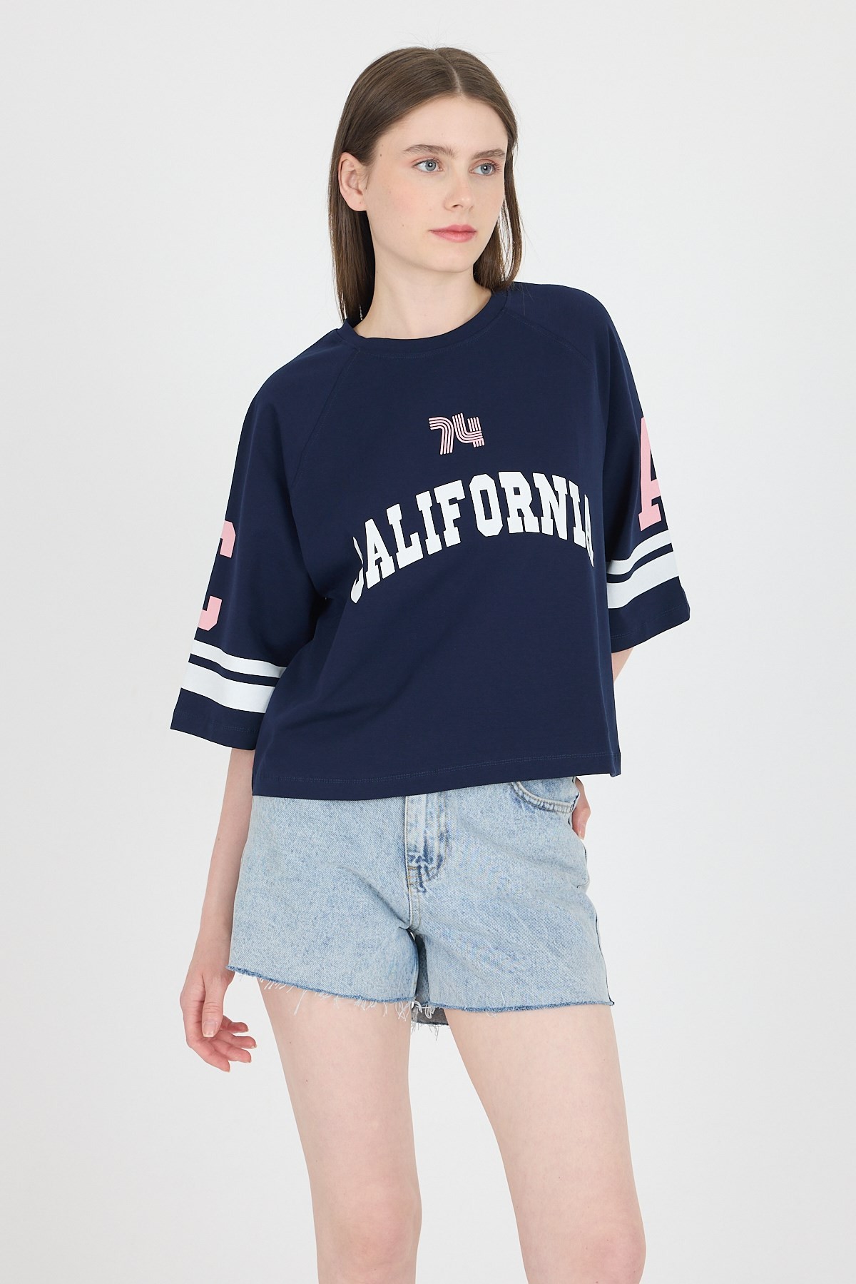 Laci California Baskılı Oversize Tişört 6817
