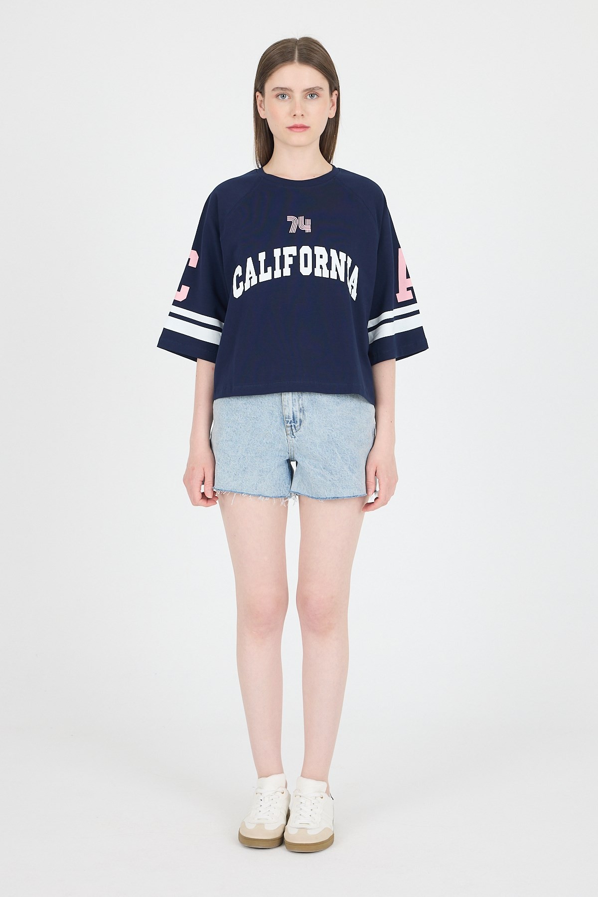 Laci California Baskılı Oversize Tişört 6817