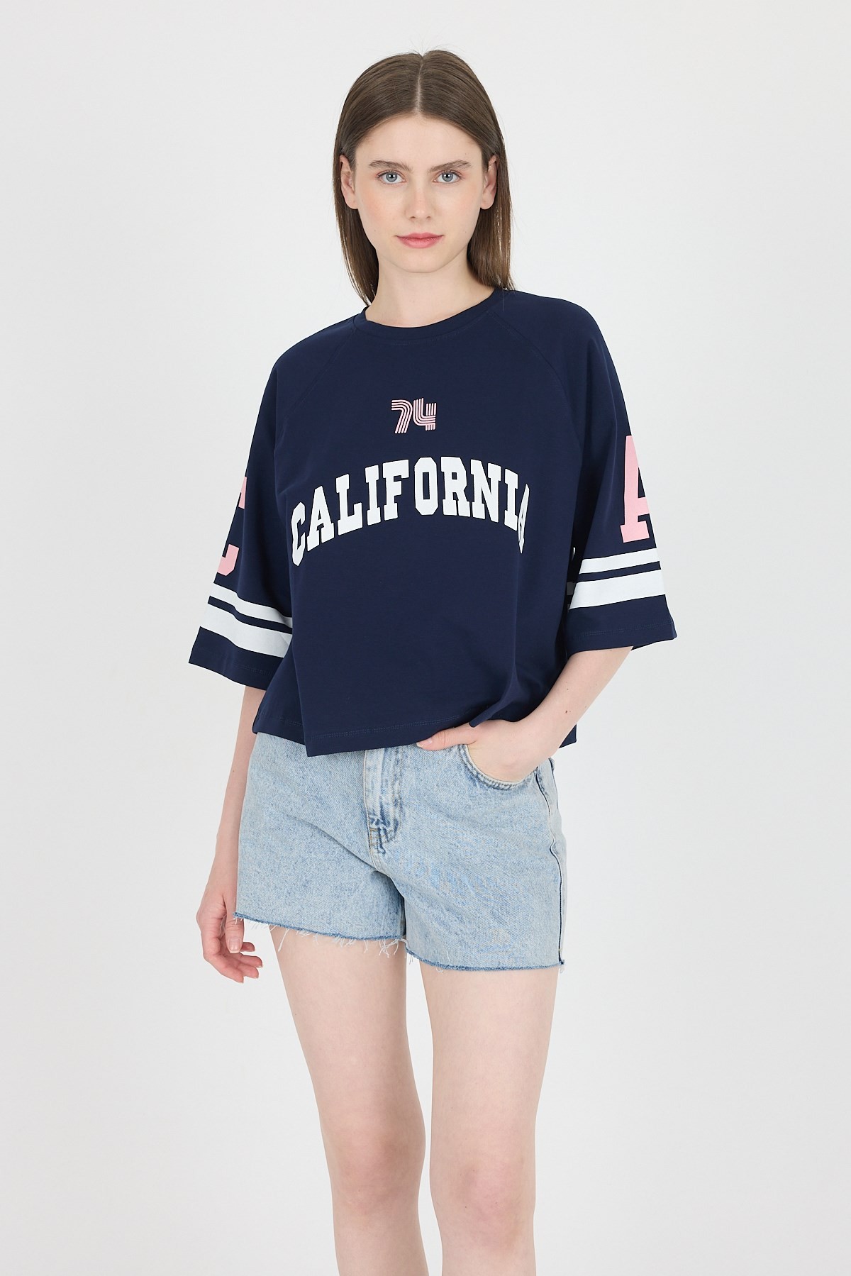Laci California Baskılı Oversize Tişört 6817