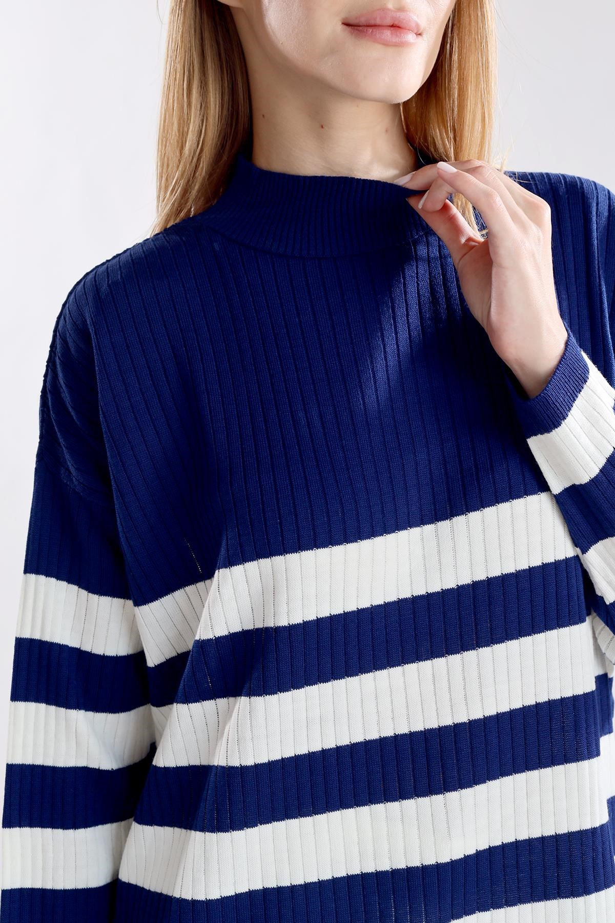 Laci Çizgili Triko Tunik 5330