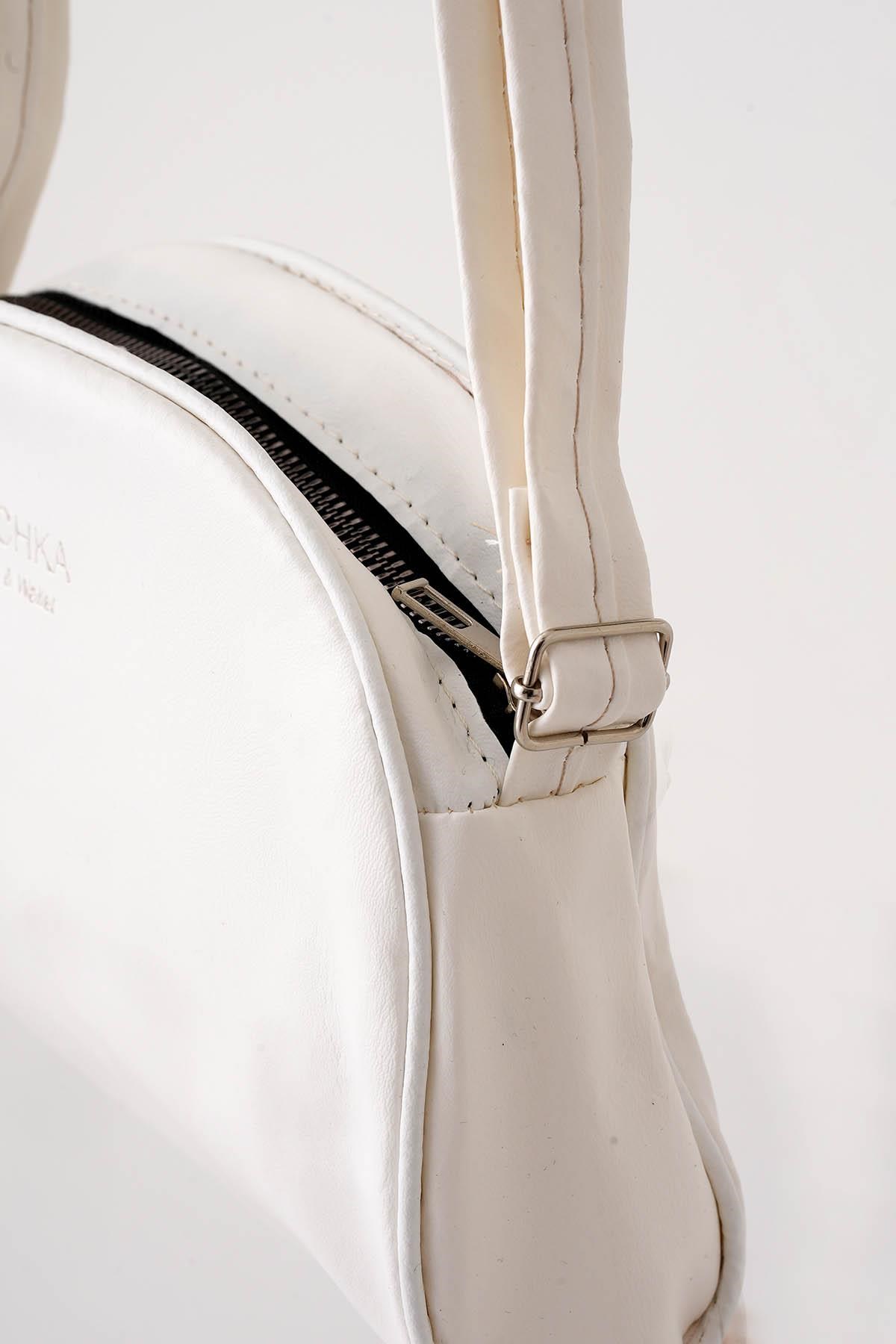 Lochka Baskı Çanta - 9110 Krem