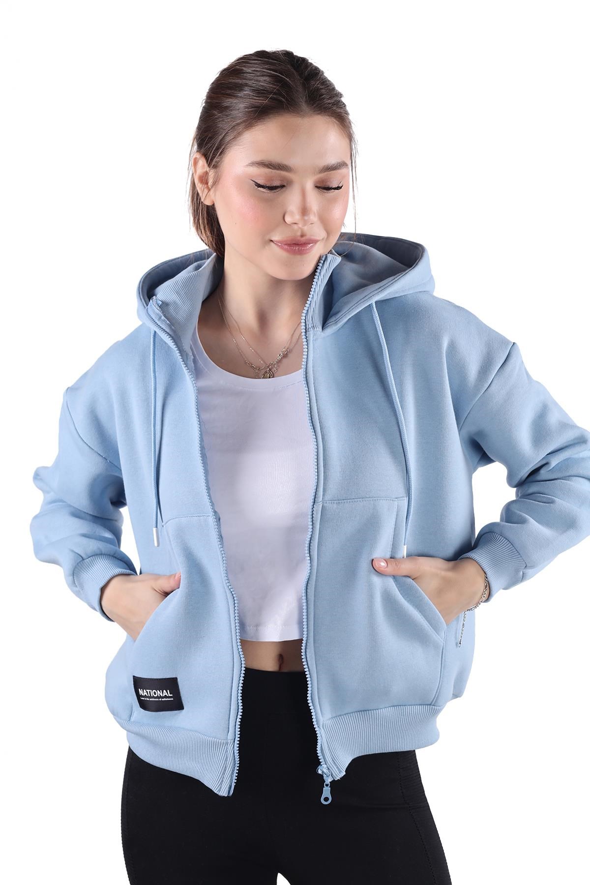 Mavi Fermuar Detay Sweat 9171M