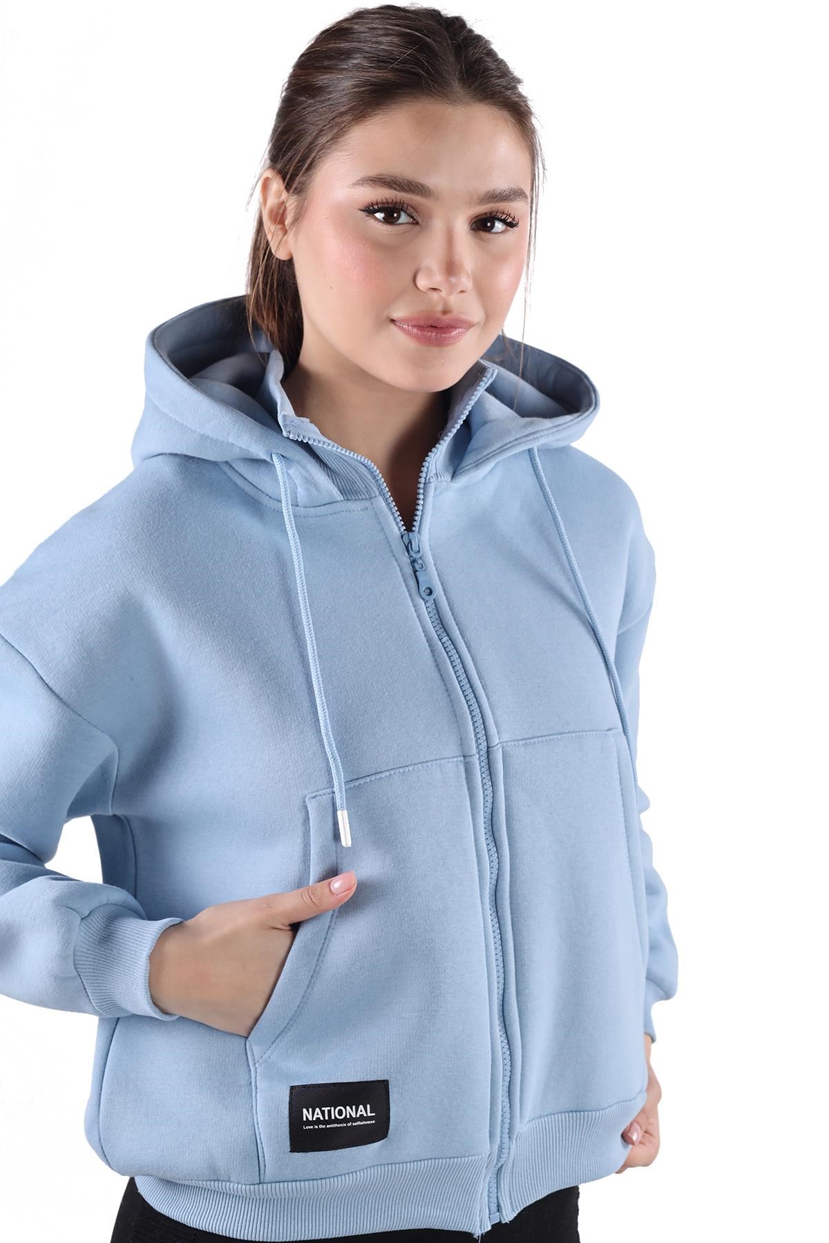 Mavi Fermuar Detay Sweat 9171M