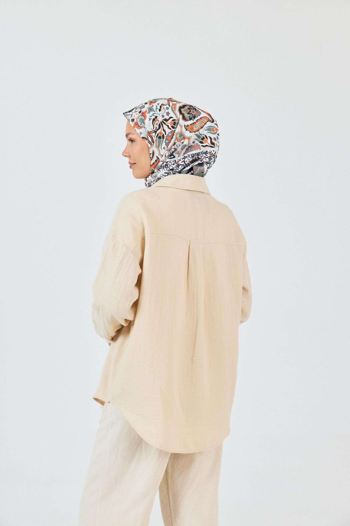 Mint Desenli Eşarp 3005