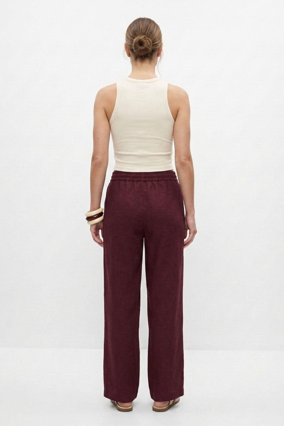 Mürdüm Geniş Paça Pantolon 8561A