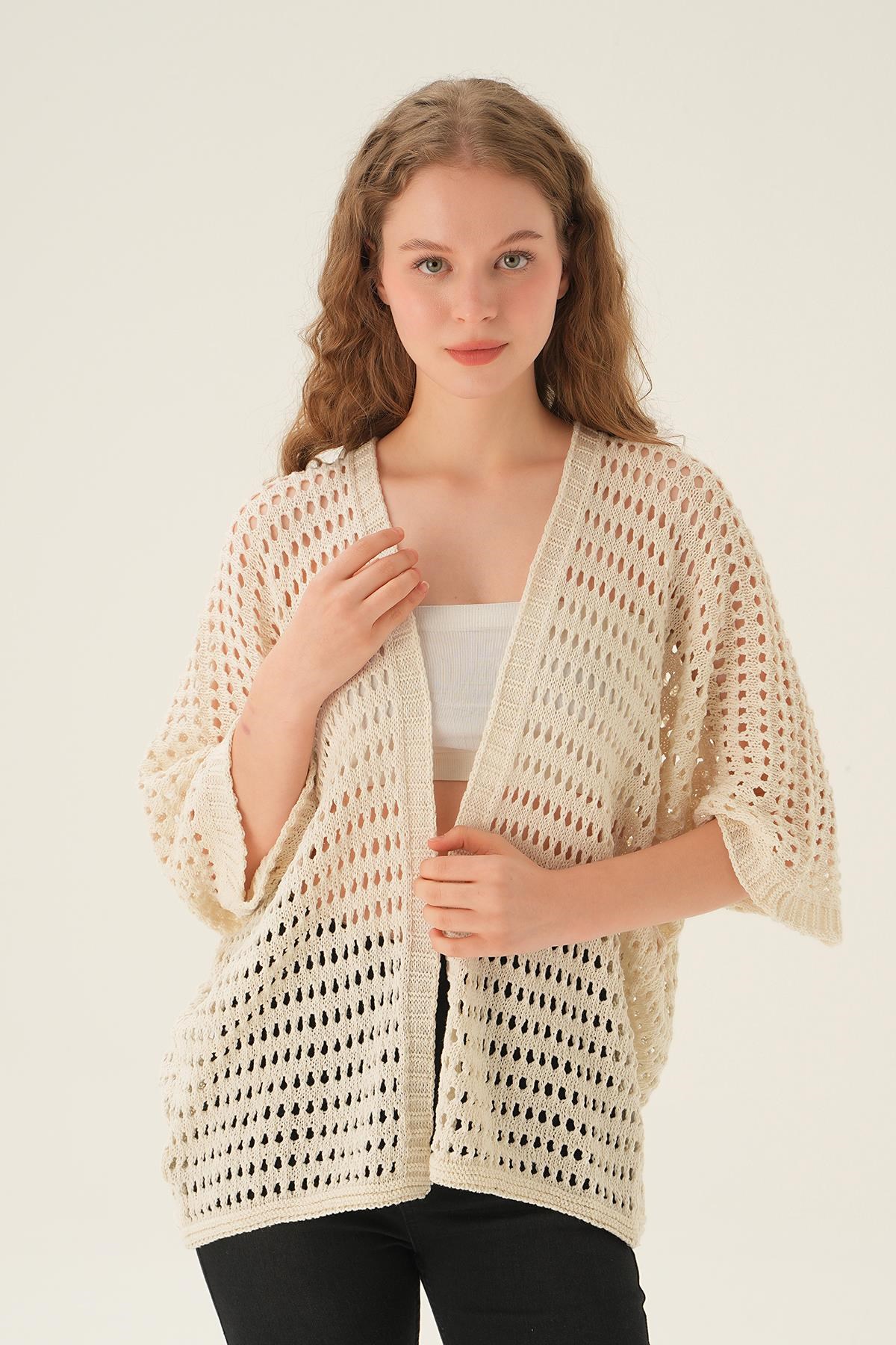 Natural Delikli Hırka 2403
