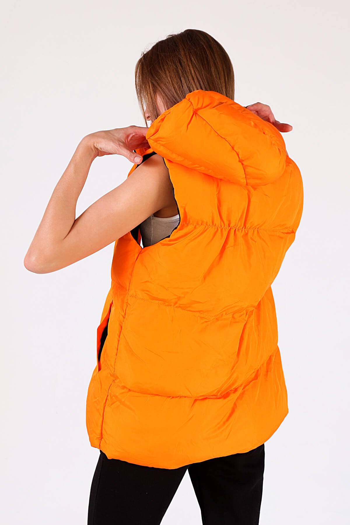 Orange Oversize Yelek 0015-1