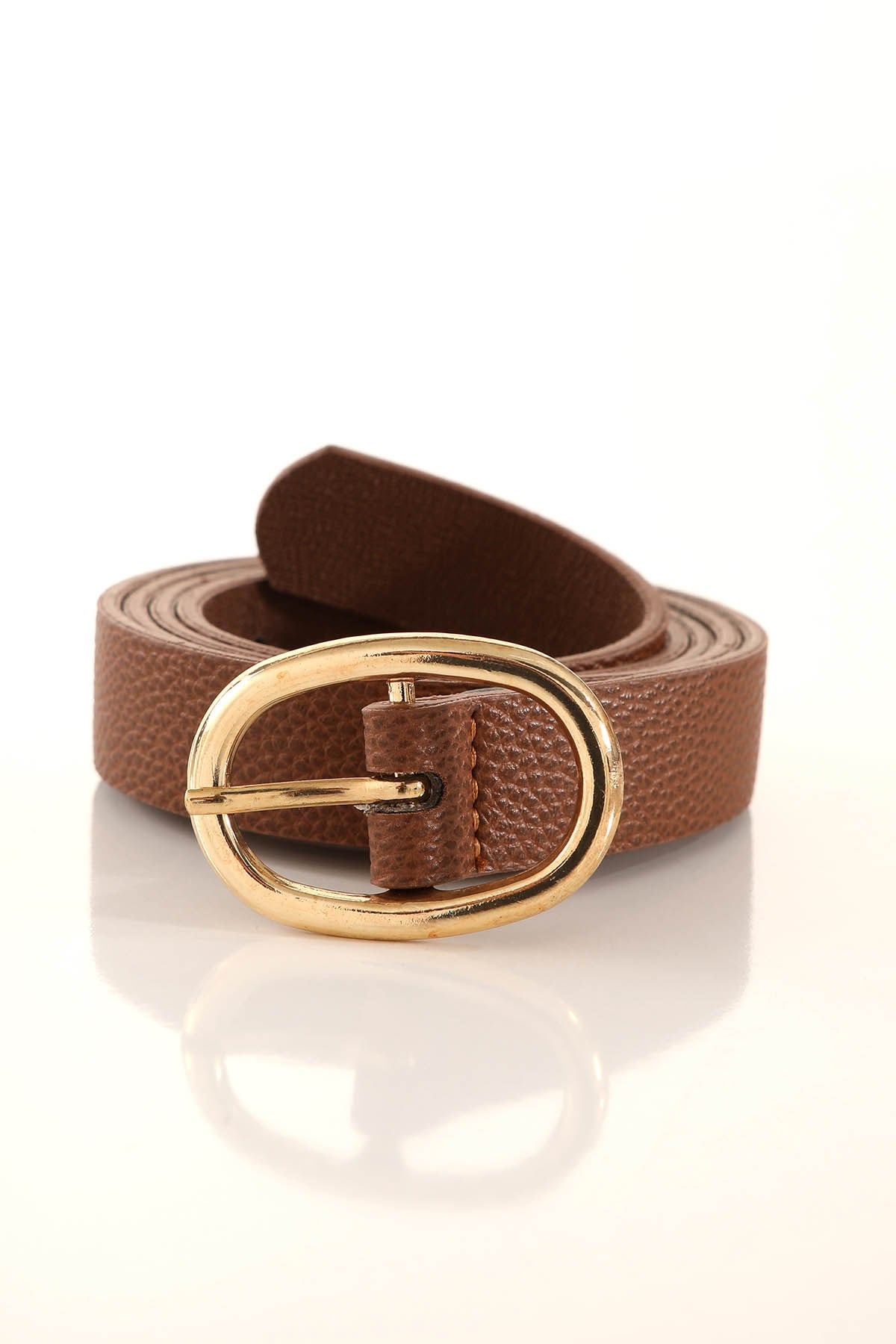 Oval Tokalı Bayan Kemer - 218 Taba