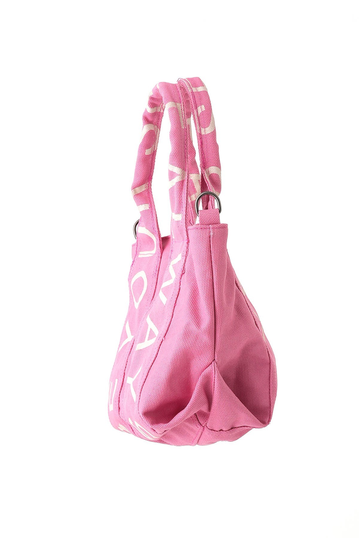Pembe Baskılı Kanvas Çanta 7063