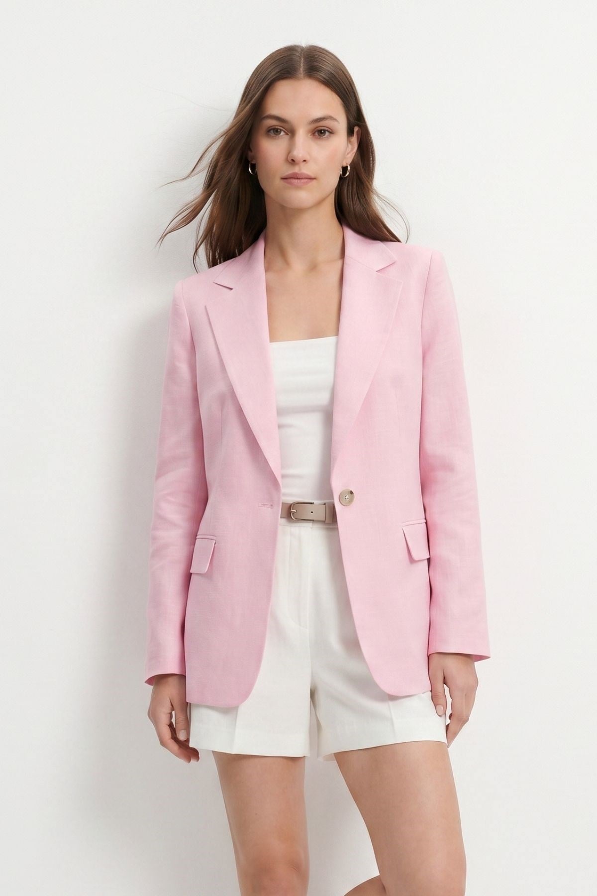 Pembe Cep Detay Ceket 6023-3