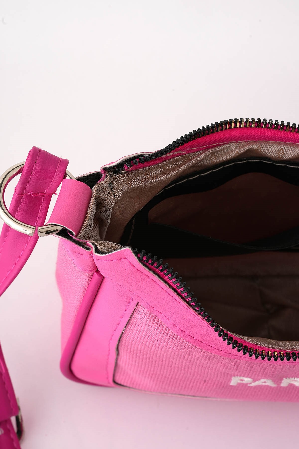 Pembe Paris Baskılı Çanta 9102