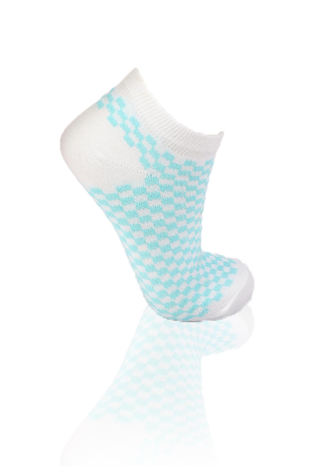 Pembe-Siyah-Mint 3'lü Patik Çorap 1113