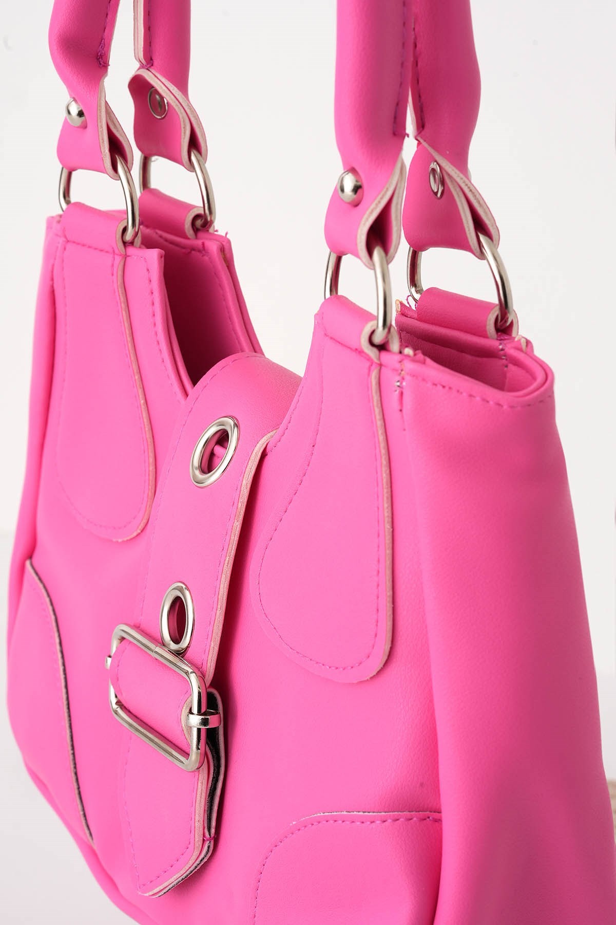 Pembe Tokalı Çanta 9090