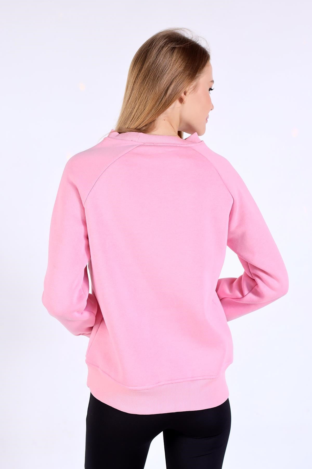 Pembe Whıte Fox Baskı Sweat 9149M