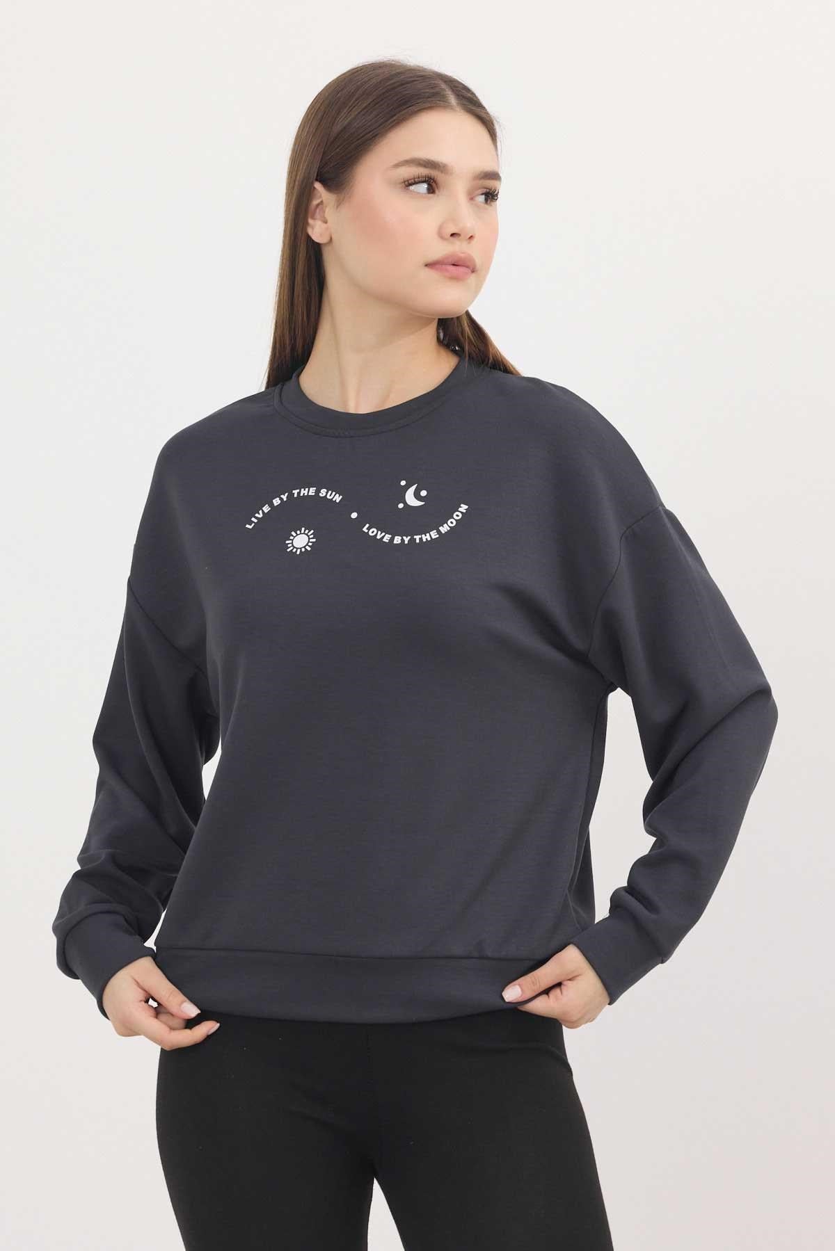 Rays 4003 Baskılı Sweat Antrasit