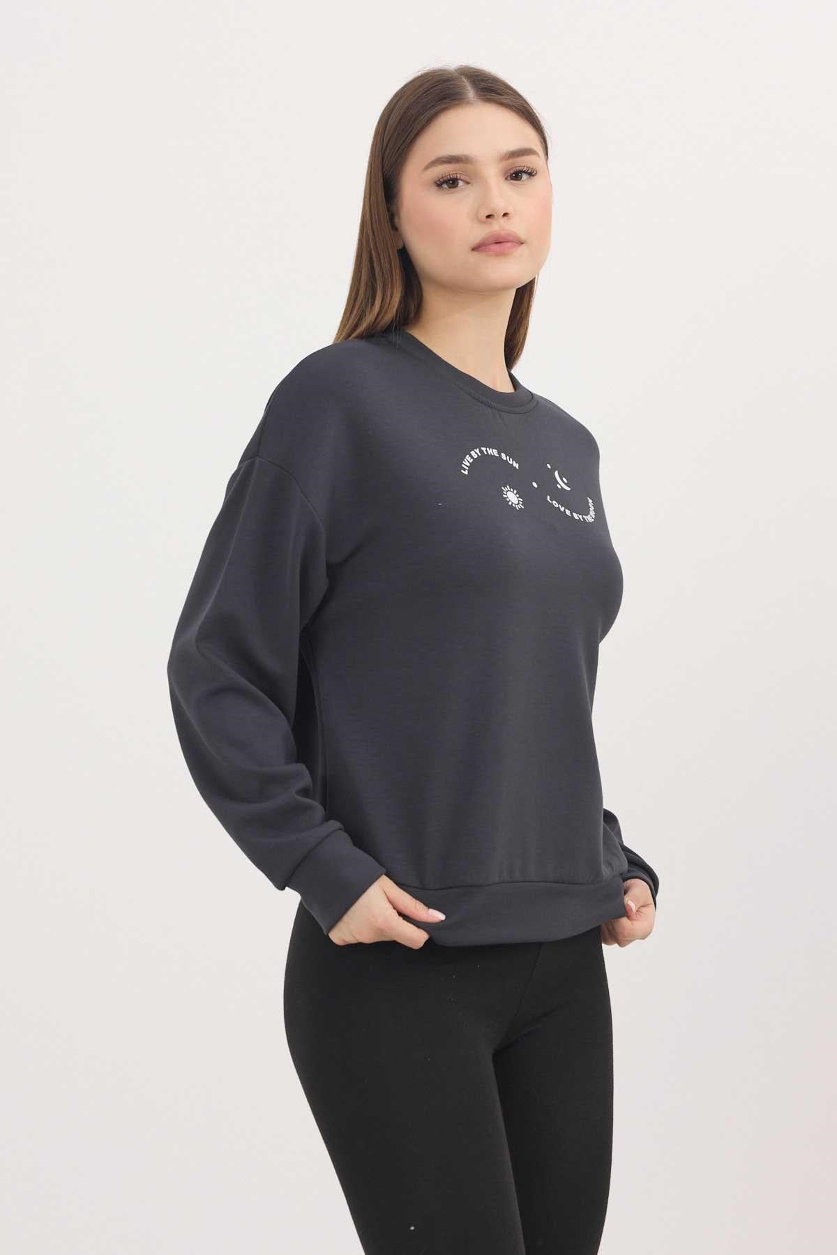 Rays 4003 Baskılı Sweat Antrasit