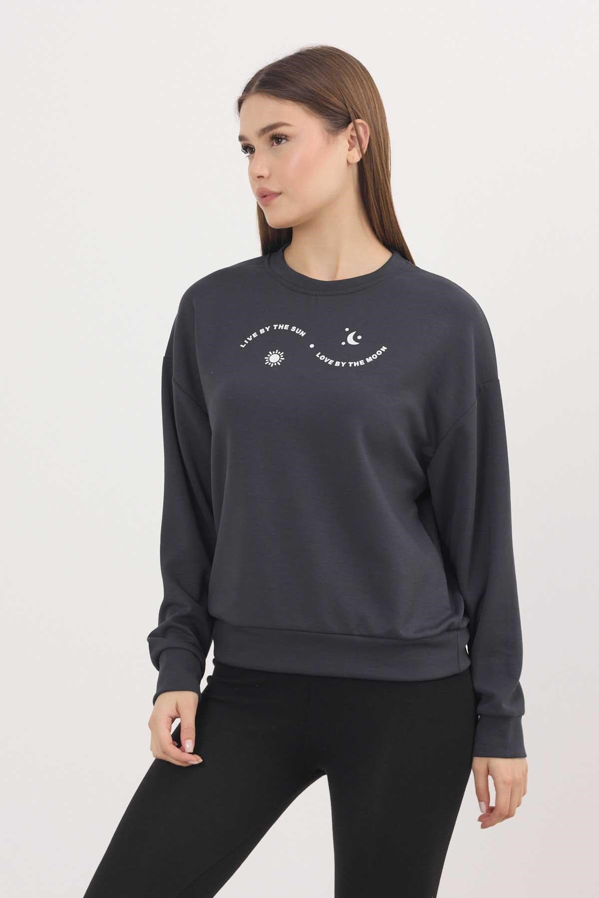 Rays 4003 Baskılı Sweat Antrasit