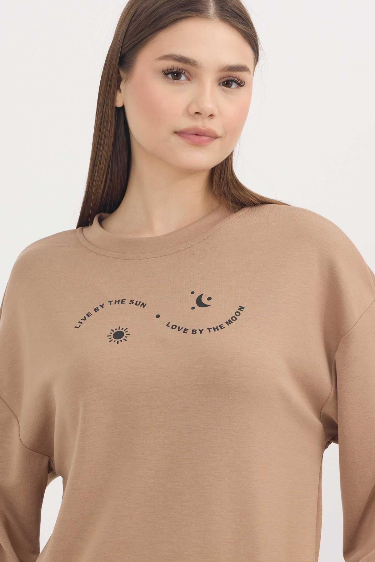 Rays 4003 Baskılı Sweat Camel