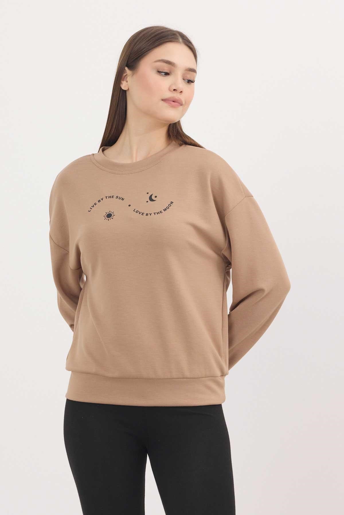 Rays 4003 Baskılı Sweat Camel