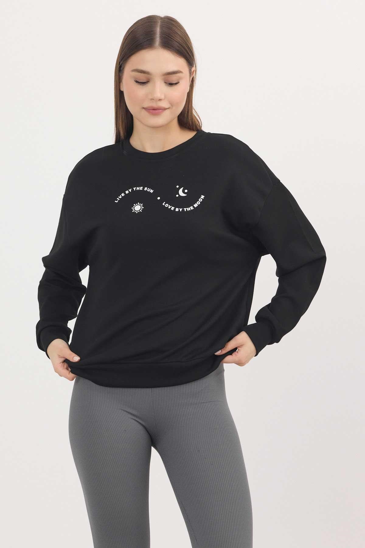 Rays 4003 Baskılı Sweat Siyah