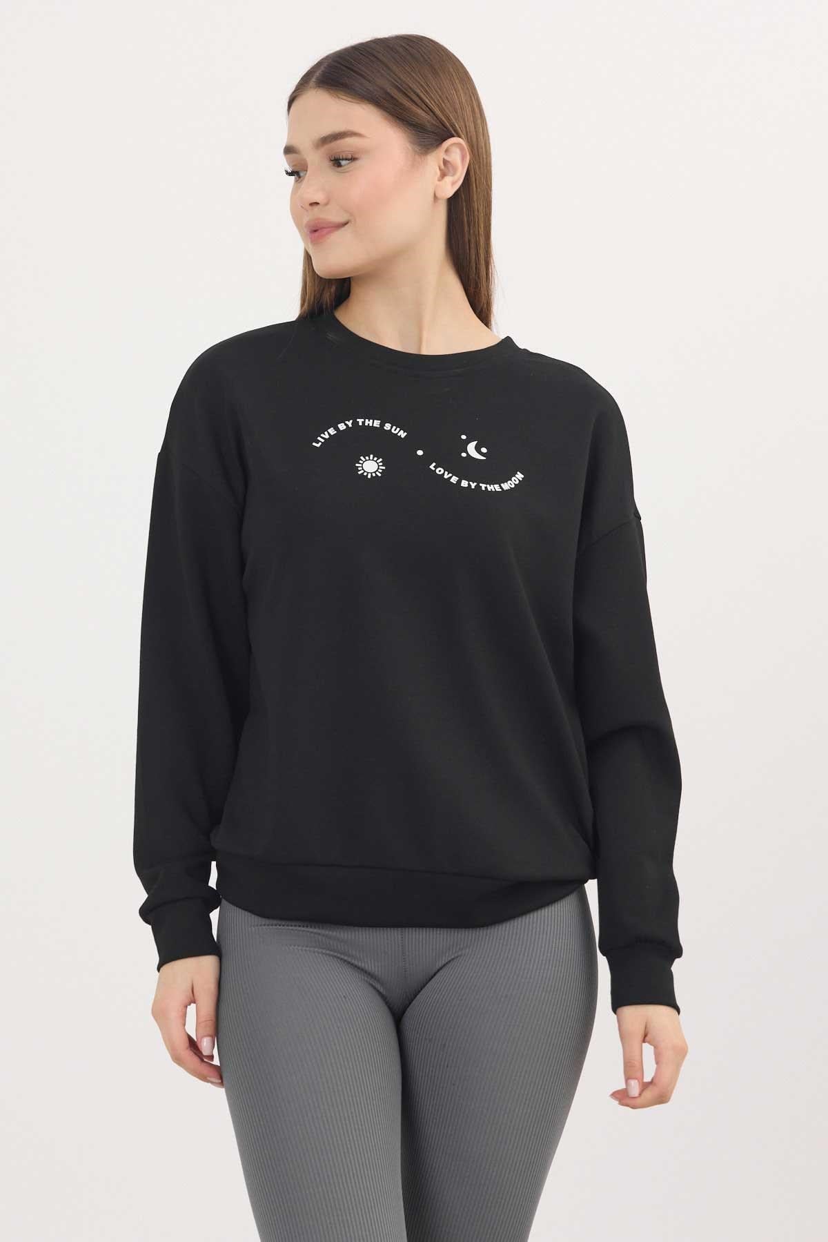 Rays 4003 Baskılı Sweat Siyah