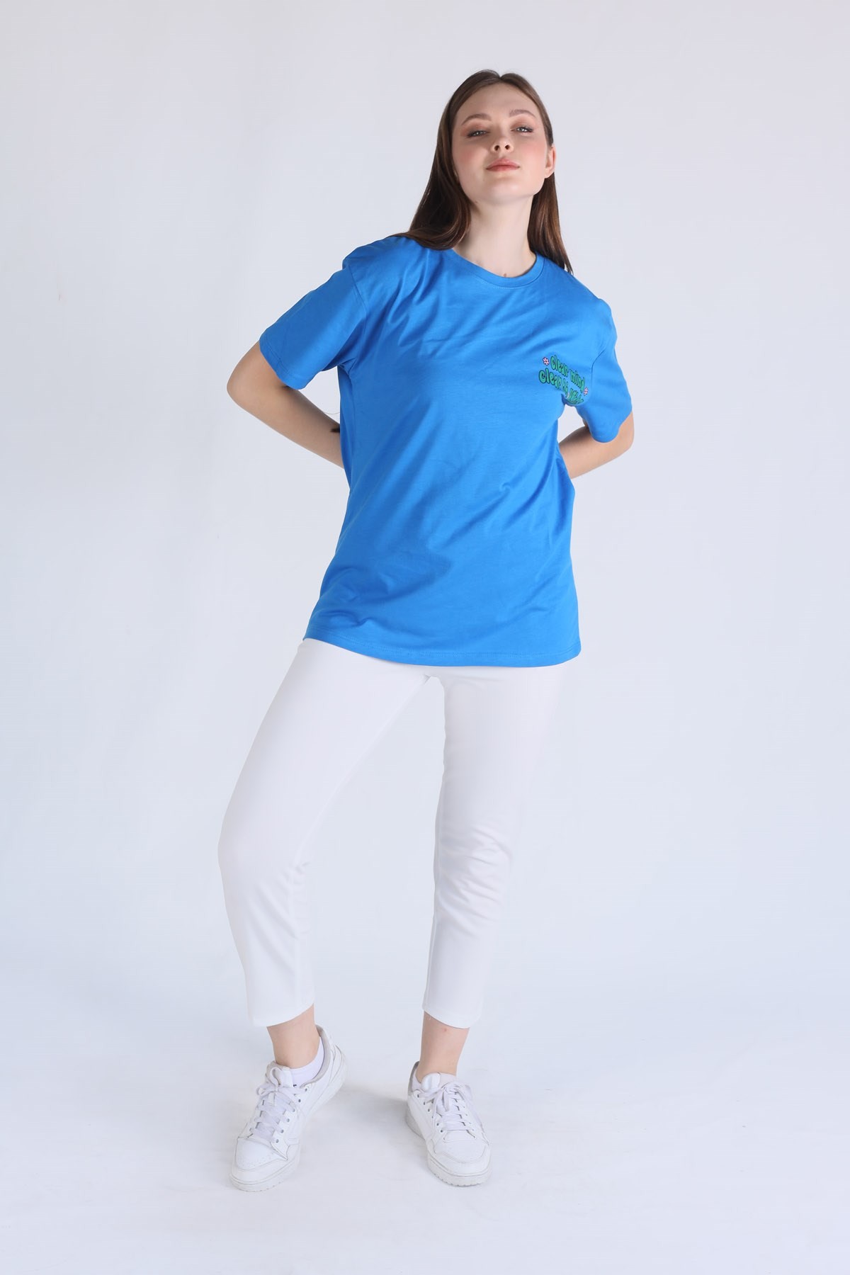 Saks Clear Mind Oversize Tişört 5146