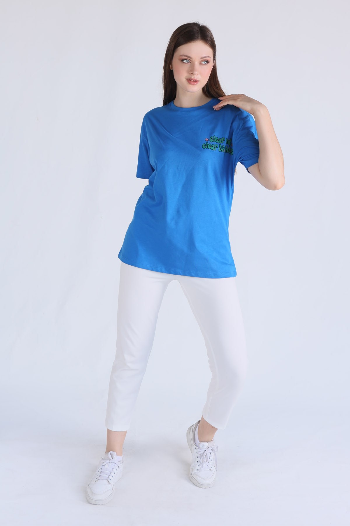 Saks Clear Mind Oversize Tişört 5146