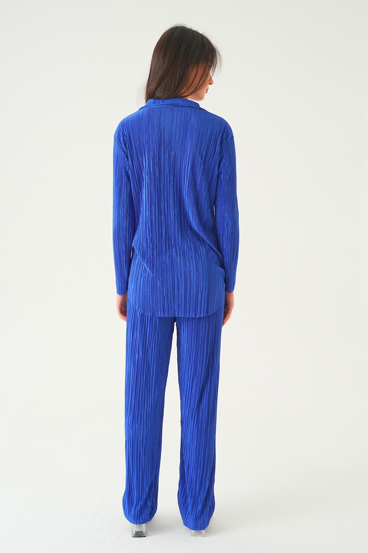 Saks Pliseli Pantolon Takım 2525