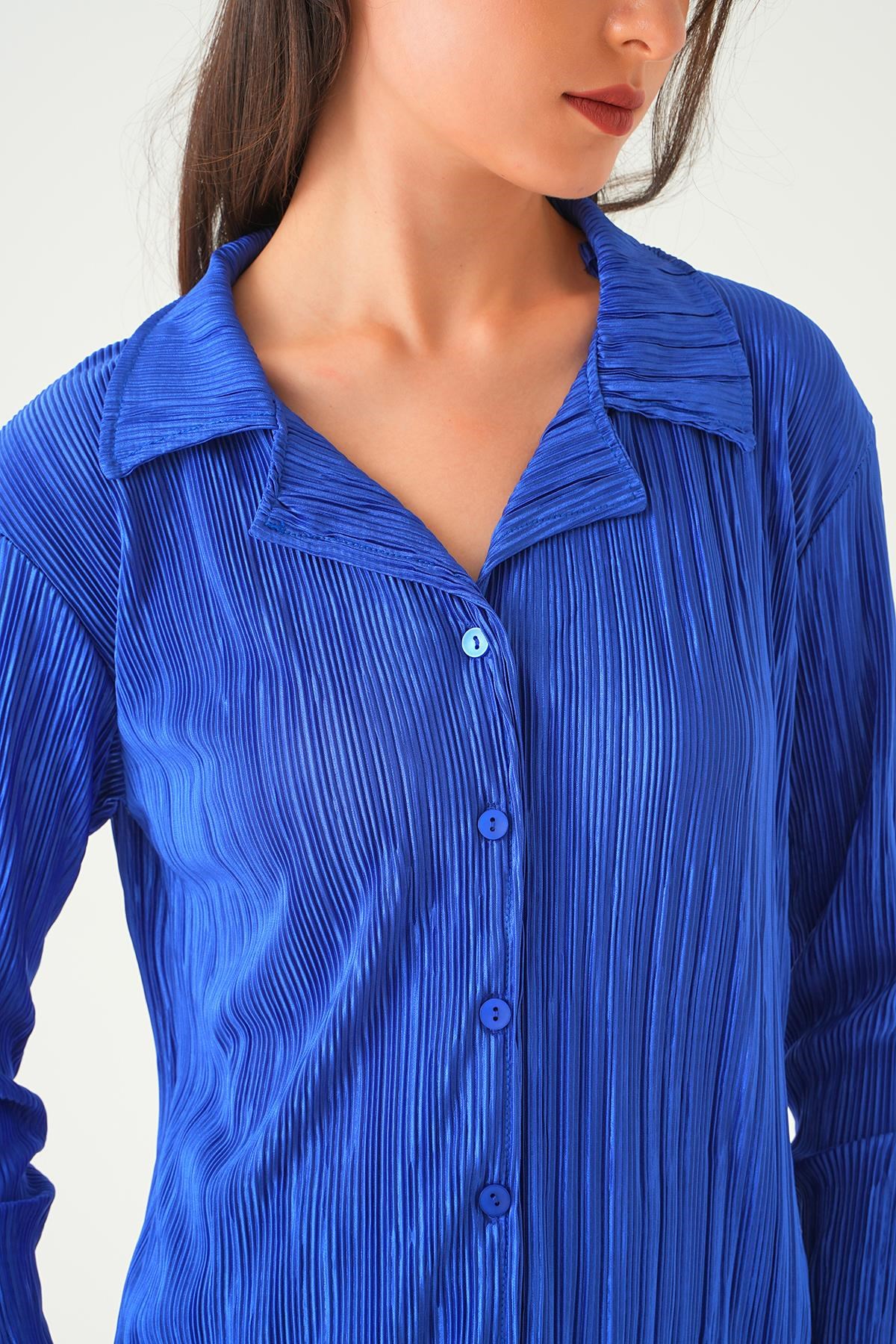 Saks Pliseli Pantolon Takım 2525