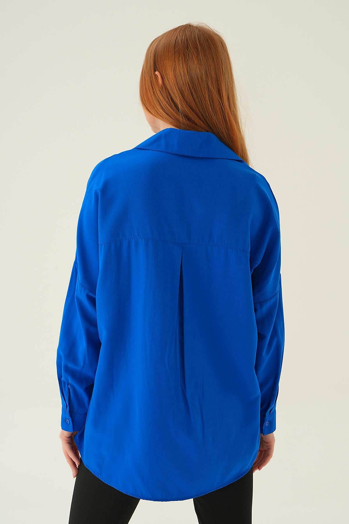 Saks Relaxed Fit Rahat Kesim Basic Gömlek - 6621A