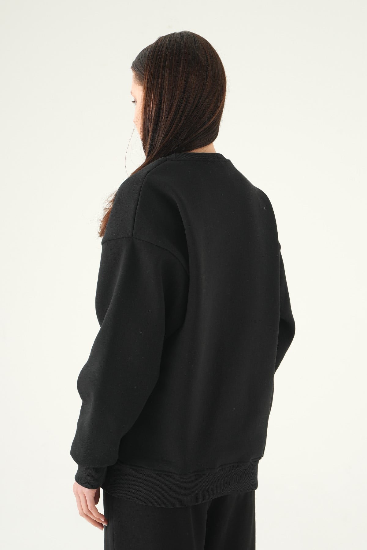 Siyah Cherry On Top Baskılı Sweat 1041