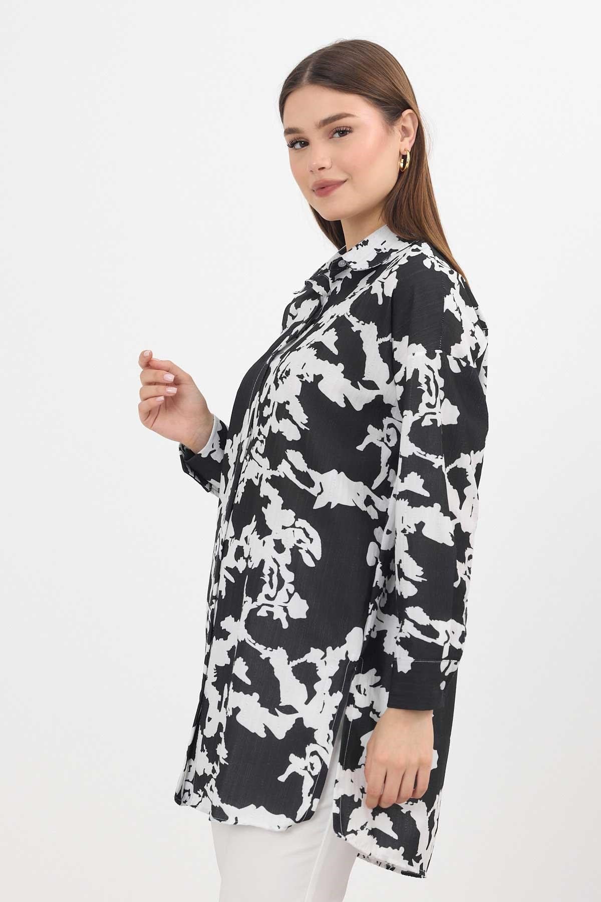 Siyah Desenli Tunik 4401A