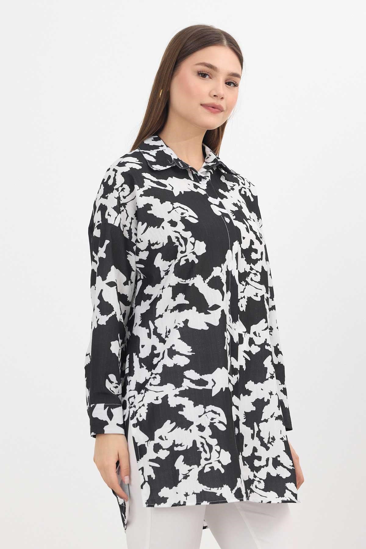 Siyah Desenli Tunik 4401A