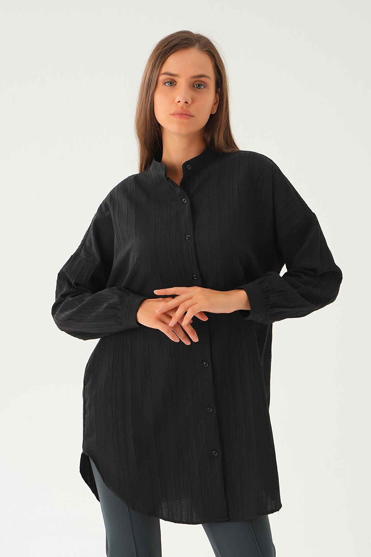Siyah Hakim Yaka Tunik 4172A