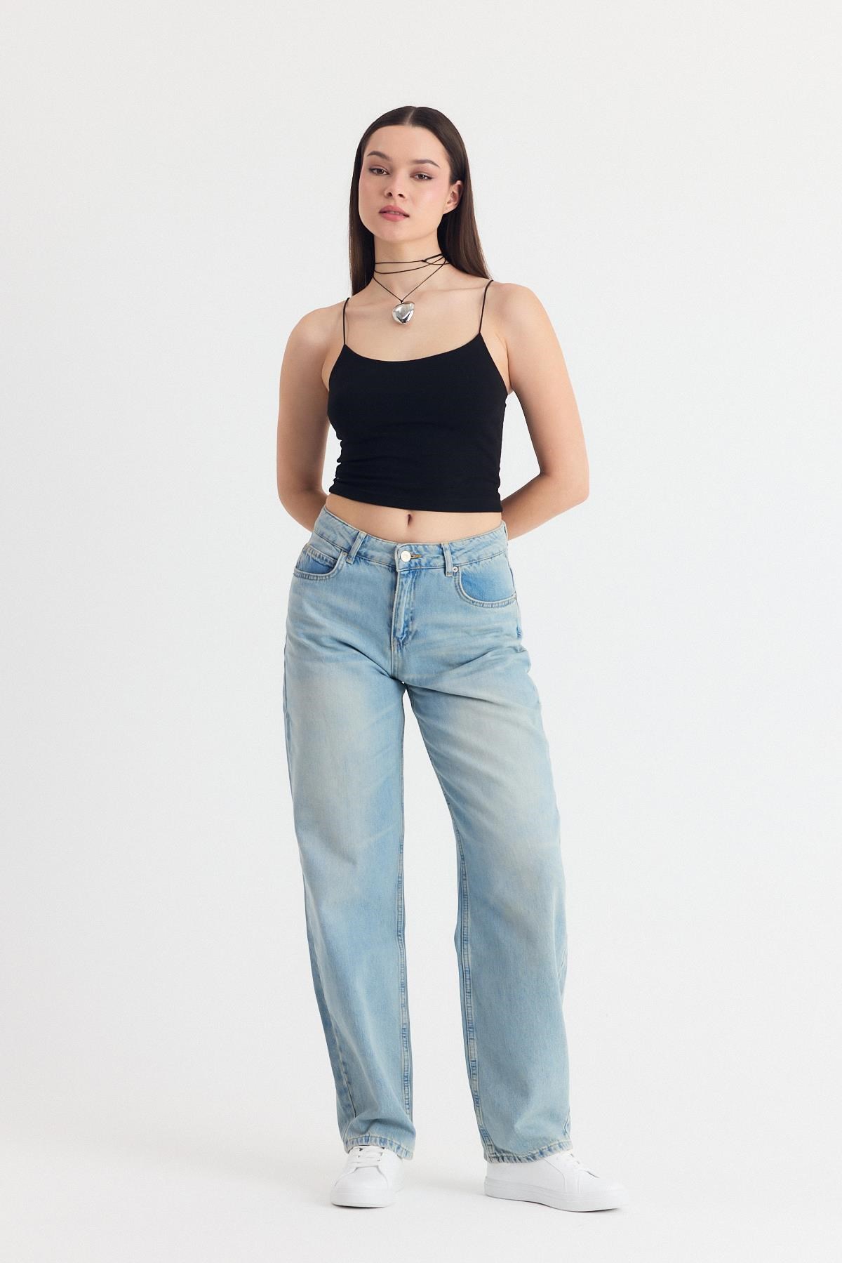 Siyah İnce Askılı Fitted Basic Atalet 947