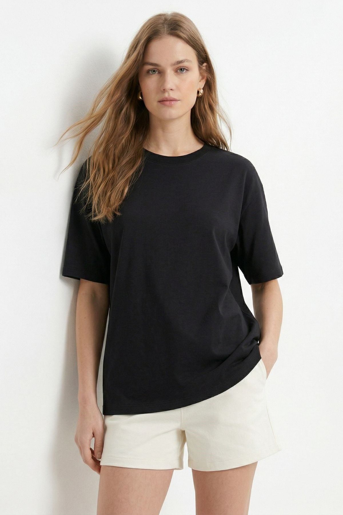 Siyah Oversize Tişört TCR-1633