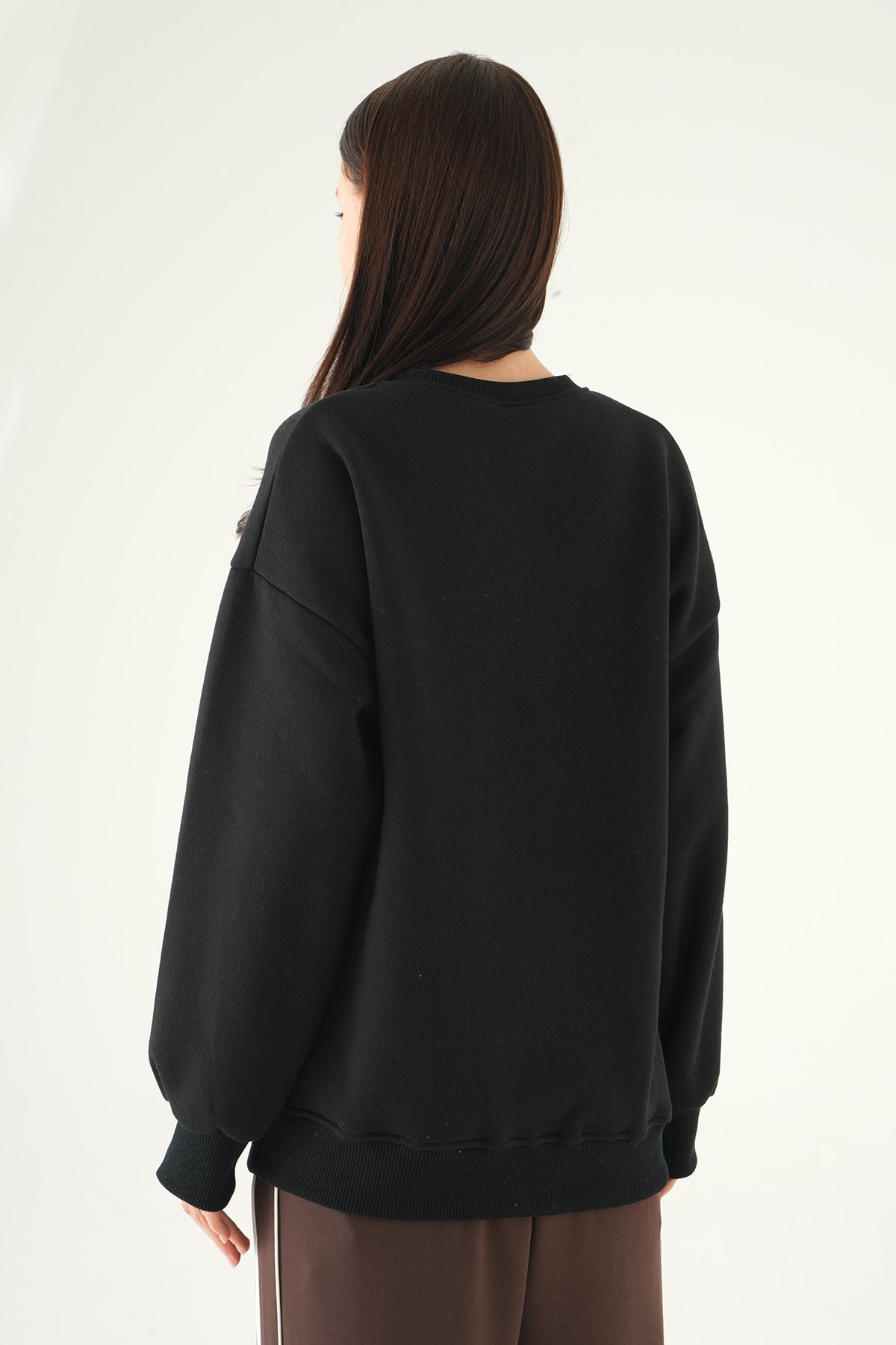 Siyah Saint Paradiso Baskılı Sweat 1036