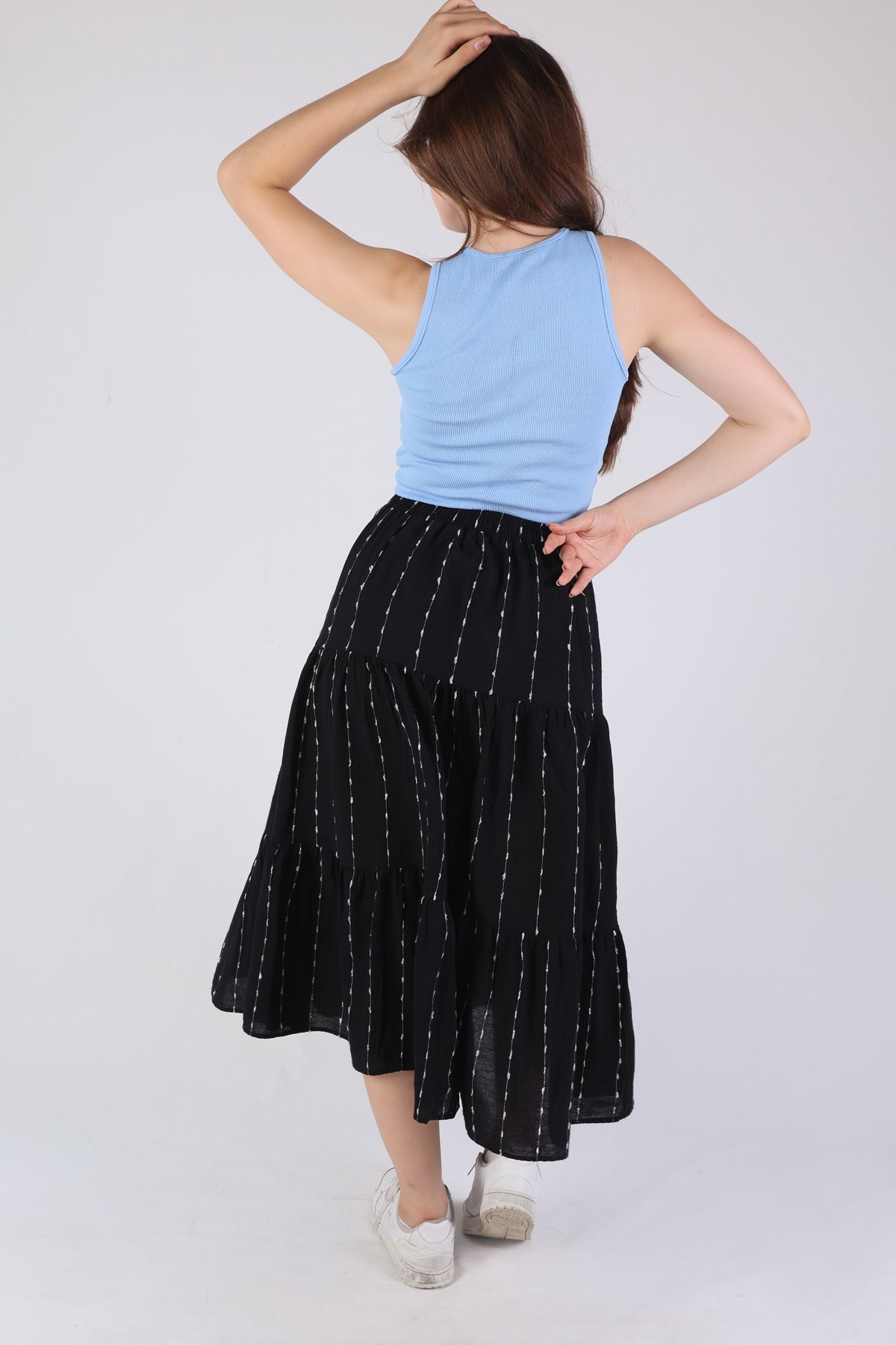 Siyah Şerit Detay Etek 9205